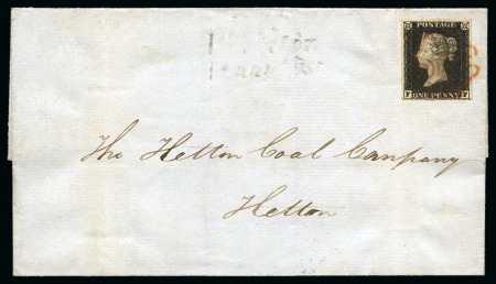 Stamp of Great Britain » 1840 1d Black "May Dates" 1840 (May 14) Wrapper from Newcastle upon Tyne to Helton with 1840 1d intense black pl.1a FF