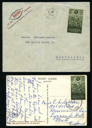 Stamp of Egypt » Commemoratives 1914-1953 1951 International Cotton Congress, a cover and a
