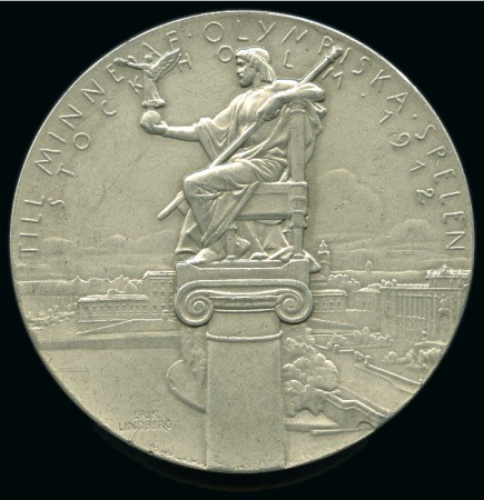 Stamp of Olympics » 1912 Stockholm » Memorabilia 1912 Stockholm participation medal, fine