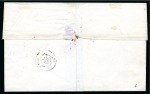 1865 80c Aigle obl. losange sur lettre de Pondichéry