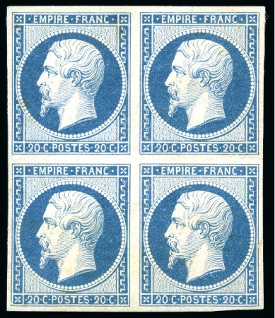 Stamp of France 20c Empire non dentelé en bloc de 4 neuf, TB, signé