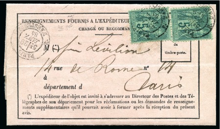 Stamp of France CUBA Rarissime avis rose de renseignement pour La Havane
