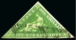 Stamp of South Africa » Cape of Good Hope 1855-63, Small group of 3 Triangulars incl. 1d deep rose-red small part og
