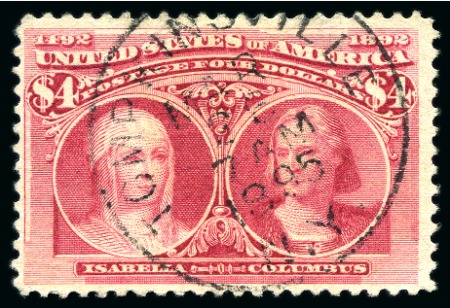 Stamp of United States » Collections 1857-1947, Used selection on stockcards incl. 1897 Columbus $1, $2 and $4, 1930 Zeppelin set, etc.