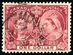 1859-1929, Small used selection on stockcards incl. 1859 issues to 17c and 1897 Jubilee $1 to $5