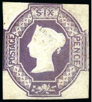 1847-57 Embossed 6d Purple, wmk inverted and reversed, mint og