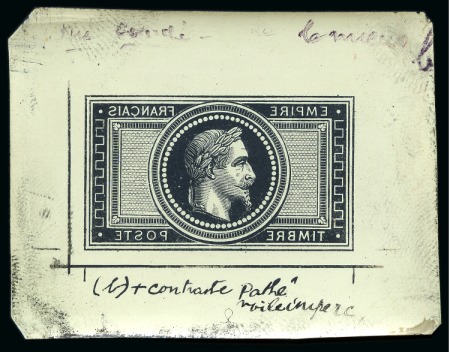Stamp of France Cliché d'impression sur verre utilisé par Jean de