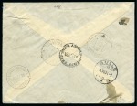 1934 (Jun 2) Airmail from Beru Island to Switzerland with 1912-24 2s6d tied by pen cross
