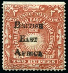 1890-95, British East Africa Company issues mint collection incl. 1890-95 mint to 5R  and 1895 set to 5R