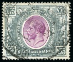 Stamp of Kenya, Uganda and Tanganyika » Kenya, Uganda and Tanganyika 1922-27 £75 Purple & Grey cancelled by large Nairobi Inland Revenue fiscal cancel