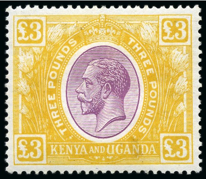 1922-27 £3 Purple & Yellow mint nh, very fine