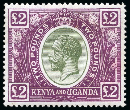 Stamp of Kenya, Uganda and Tanganyika » Kenya, Uganda and Tanganyika 1922-27 £2 Green & Purple mint nh