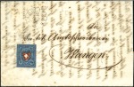 Stamp of Switzerland / Schweiz » Rayonmarken » Rayon I, dunkelblau mit Kreuzeinfassung Type 40 mit P.P. im Kästchen