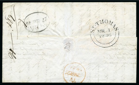 1843-71, Group of 14 covers having gone through the