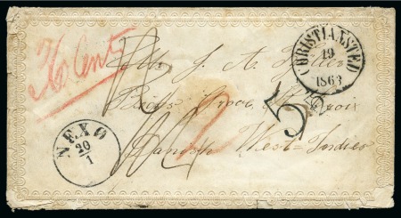 Stamp of Danish West Indies » Incoming Mail DENMARK 1835-63, Four incoming covers including lady's