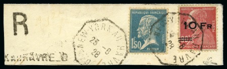 1928 ILE DE FRANCE 10F sur 1F50 Pasteur obl. sur grand