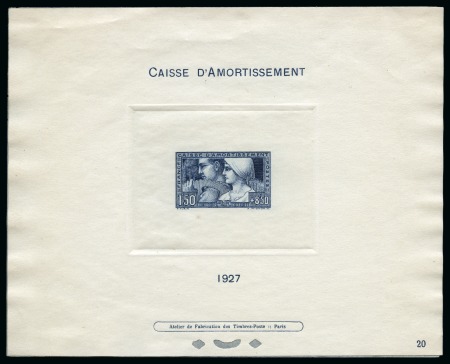 1927 Le Travail, épreuve de luxe, TB, rare (Yv. €
