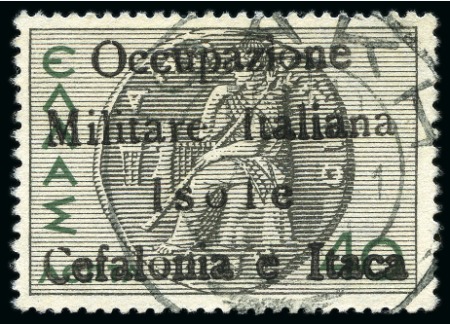 Stamp of Italy » Italian Occupations WWII » Ionian Islands 1941 Issues for Itaca, Small selection on card comprising