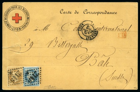 Stamp of France Carte postale avec cachet rouge imprimé du Comité
