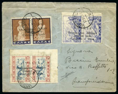 1941 Cefalonia and Itaca: 2D+2D blue, 80lep+80lep violet