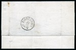 1867 Wrapper to Denmark with 1858-72 12ö blue and 5ö green tied by MALMÖ 22/10 1867 cds