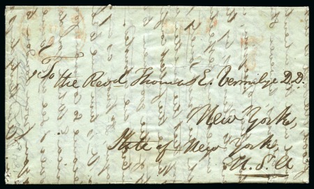 1846 (17.2) Folded entire from Reverend Justin Perkins