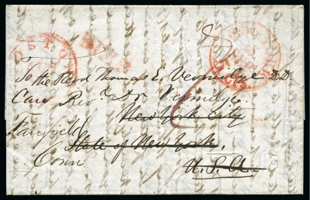 Stamp of Persia » Postal History 1845 (12.4) Folded entire from Reverend Justin Perkins