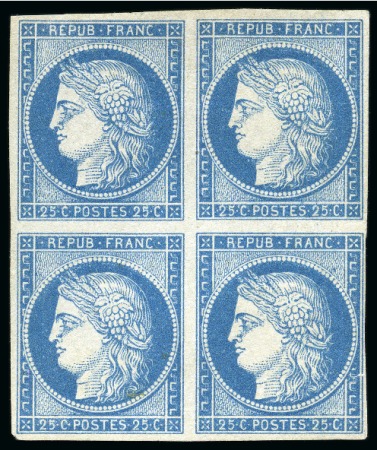 Stamp of France 1850,réimpression de 1862 du n° 4 