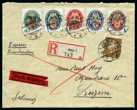 Stamp of Germany » Germany Collections and Large Lots 1822-1961 Group of ca 600 covers/postcards/stationery