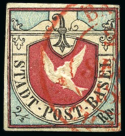 Stamp of Switzerland / Schweiz » Kantonalmarken » Basel Basler Taube, lebhaftblau, in leuchtend frischen Farben
