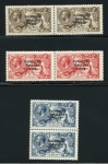 1927 Composite Dates 2s6d to 10s complete mint nh set of three composite