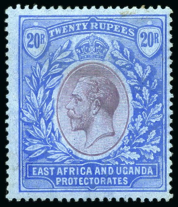 Stamp of Kenya, Uganda and Tanganyika » Kenya, Uganda and Tanganyika 1912-21 Wmk Multi CA 1c to 10R mint og set with two of each value, plus 20R purple & blue on blue