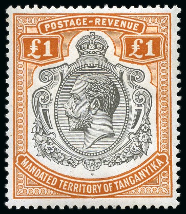 Stamp of Tanganyika 1927-31 5c to £1 mint og set of 16 with two of each up to 10