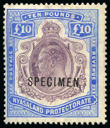 Stamp of Nyasaland » Nyasaland Protectorate 1908-54, Mint collection on album pages incl. 1908-11 set to £1 plus £10 SPECIMEN