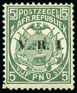 Stamp of South Africa » Transvaal 1877-1909, Mostly mint collection on album pages incl. 1900 £5 deep green cert. RPS