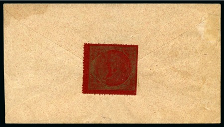 1891 Large Format Lion Label gold on dark red surfaced