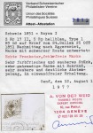 Stamp of Switzerland / Schweiz » Rayonmarken » Rayon I, hellblau, ohne KE (STEIN B3) Type 1 B3/LO, farbfrisch und sehr breit gerandete Eckrandstück,