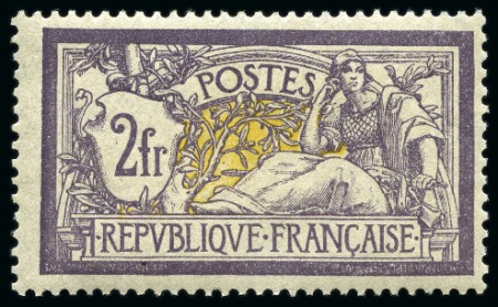 1900 Merson 2F violet et jaune, neuf sans ch., TB,
