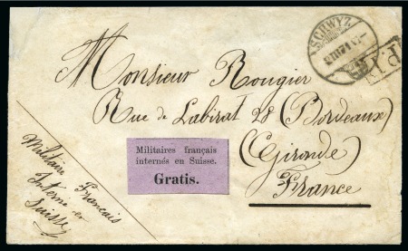 1871 (2. März) GRATIS Portofreiheitsmarke auf Umschlag