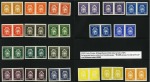 1940 Coat of Arms: Attractive group of trial colour proofs, showing twenty imperforate pairs