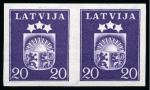 1940 Coat of Arms: Attractive group of trial colour proofs, showing twenty imperforate pairs