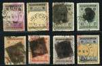 1926 Obliterated & Covered Up Stamps: Eight stamps