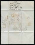 Stamp of Danish West Indies » British Post 1843 Folded entire from St.Croix, privately carried