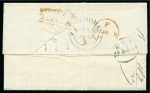 Stamp of Danish West Indies » British Post 1843 Folded entire from St.Croix, privately carried