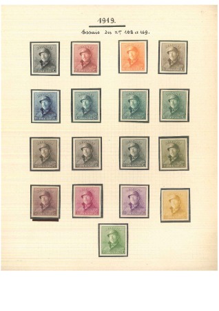 Stamp of Belgium » General issues from 1894 onwards Roi Albert 1er casqué : 17 épreuves non dentelées