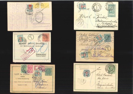 Stamp of Austria 1911-35, Lot of 54 items; covers, ppc, printed matter