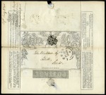 1843 (Jul 29) 1d Mulready lettersheet, forme 3, stereo A54, sent from London to Leeds cancelled by crisp London "4" in MC