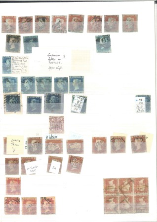 Stamp of Ireland » Collections 1845-1920, Mixed lot of mostly GB used in Ireland in various stockbooks