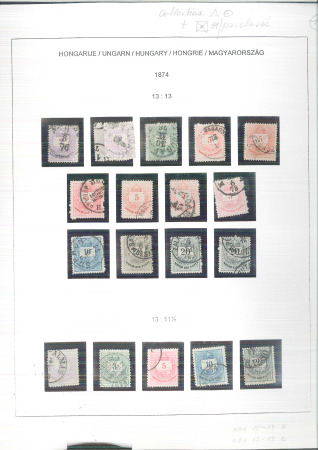Stamp of Hungary 1874-98 The "Envelope" Issues: Large accumulation of