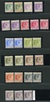 1902-04 Wmk CA 1/2pi to 45pi mint group with at least two of each value incl. shades